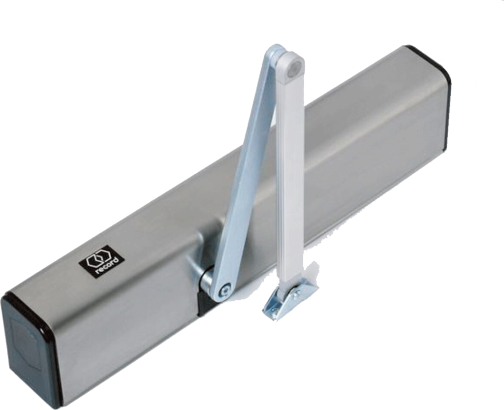 Surface mounted swing door operator with articulated arm